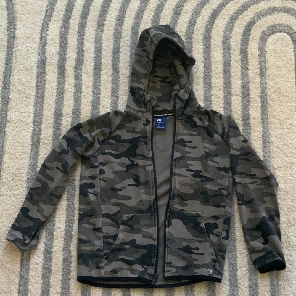 GAP Kids Camo Hoodie - Black and Gray